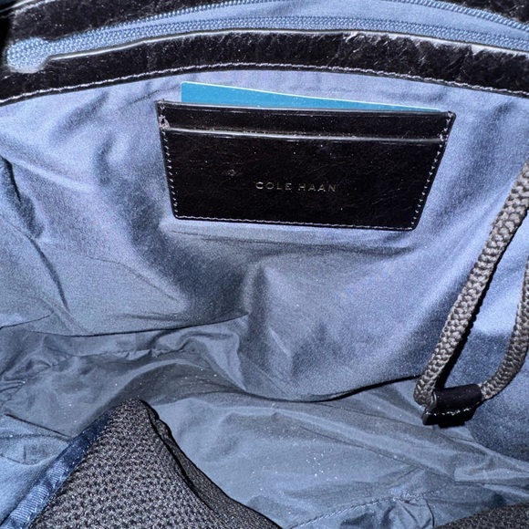 Cole Haan leather brownish/black leather bag. - Picture 9 of 16